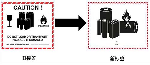 新旧电池标签对比