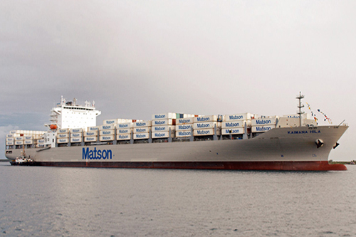 美森正班船是在美国西部长途港的pier C 码头卸货的