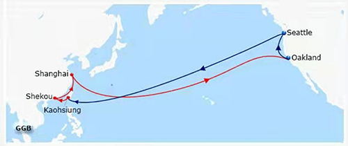 CMA CGM达飞轮船航线